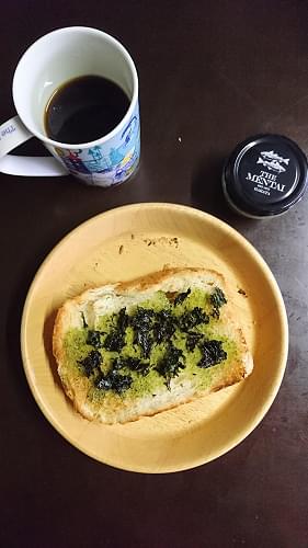 めんたいバジルと紫彩のトースト